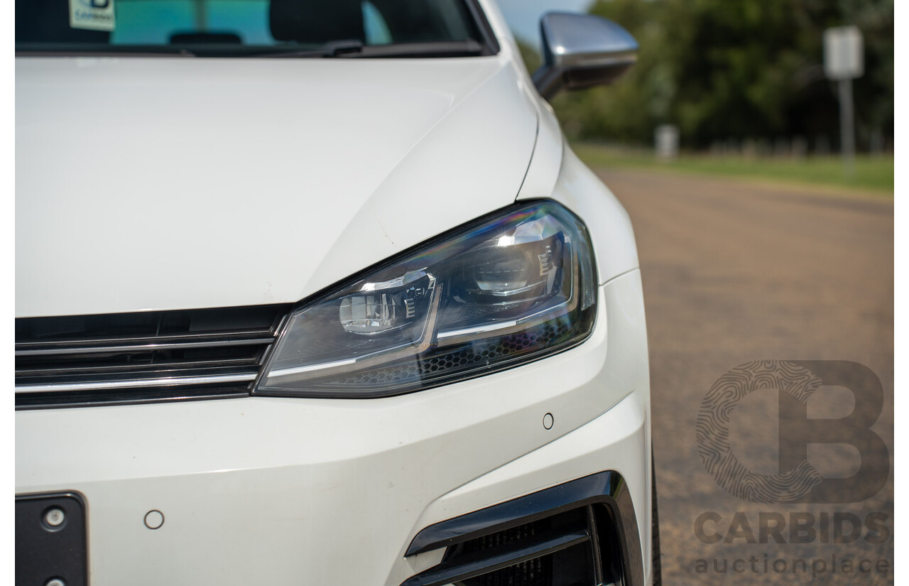 04/2019 Volkswagen Golf R (AWD) Mk7.5 AU MY19 4D Wagon Pure White Turbo 2.0L