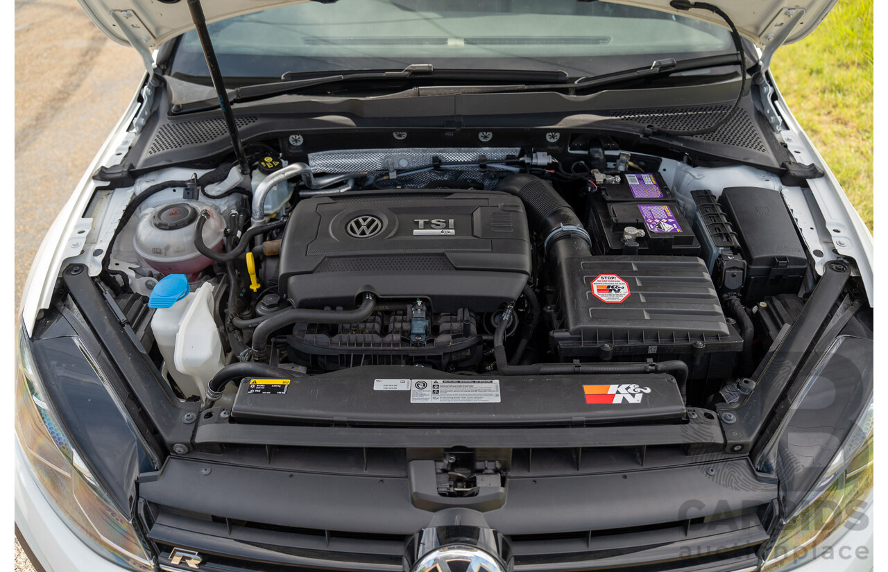 04/2019 Volkswagen Golf R (AWD) Mk7.5 AU MY19 4D Wagon Pure White Turbo 2.0L