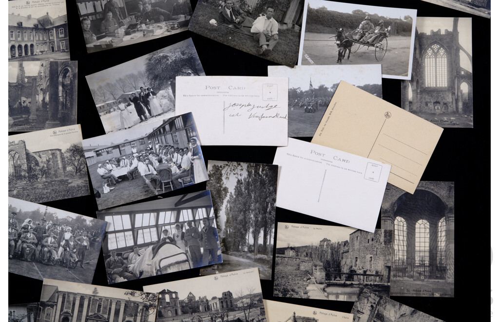 Collection Antique WWI Black & White Postcards