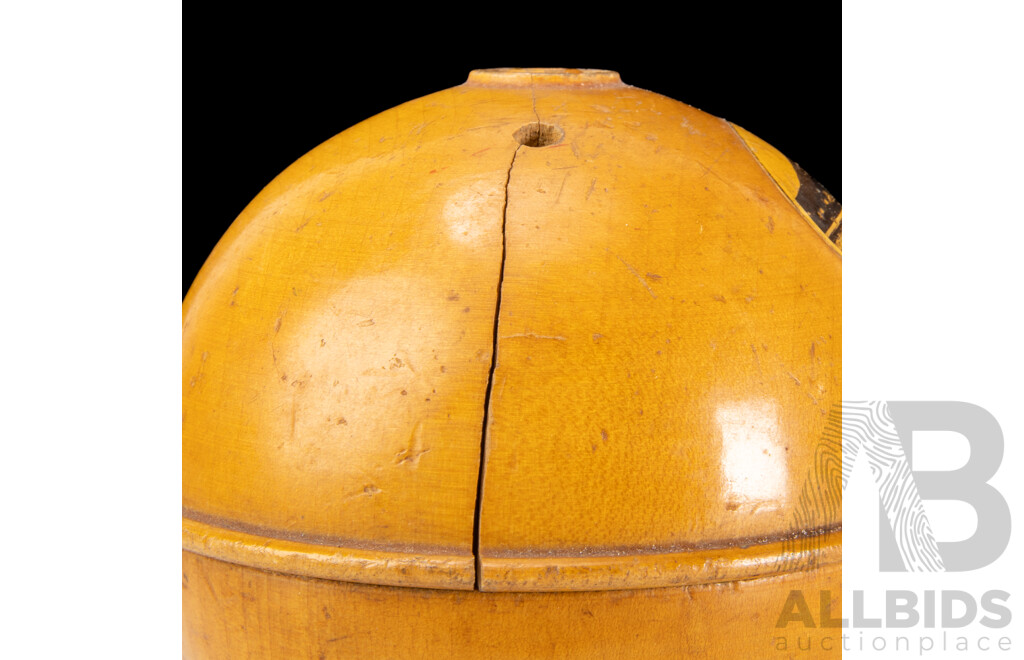 Antique Late Victorian Mauchline Ware Treen String Dispenser