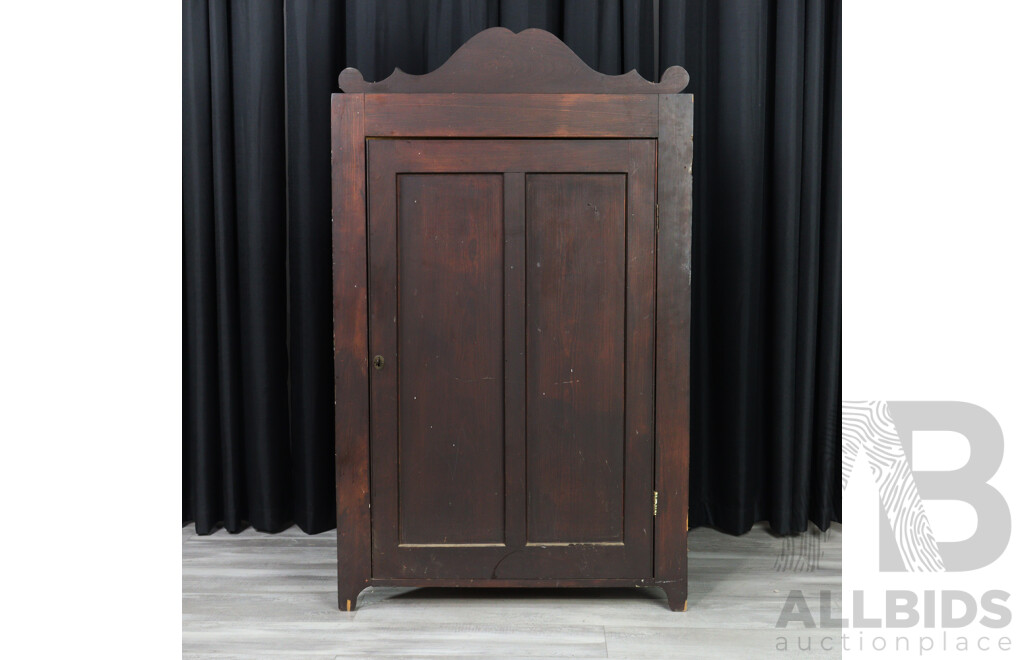 Art Deco Pine Corner Cupboard with Painted Finish