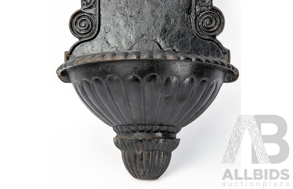 Painted Cast Iron Reproduction Wall Mount Water Feature