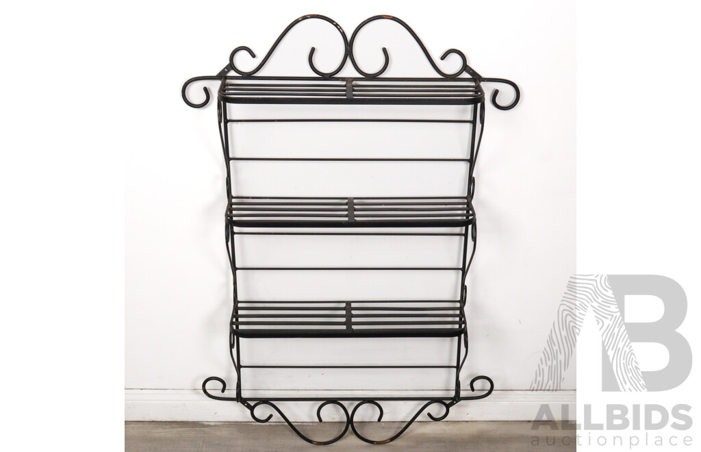 Wall Mount Three Tier Metal Open Shelf