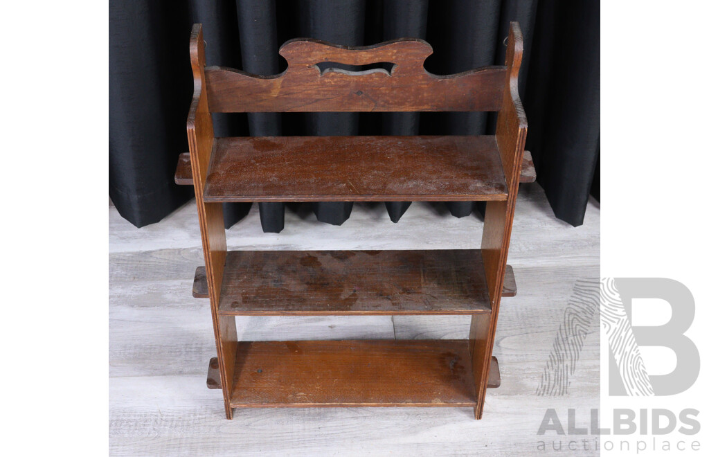 Small Oak Wall Mount Shelf
