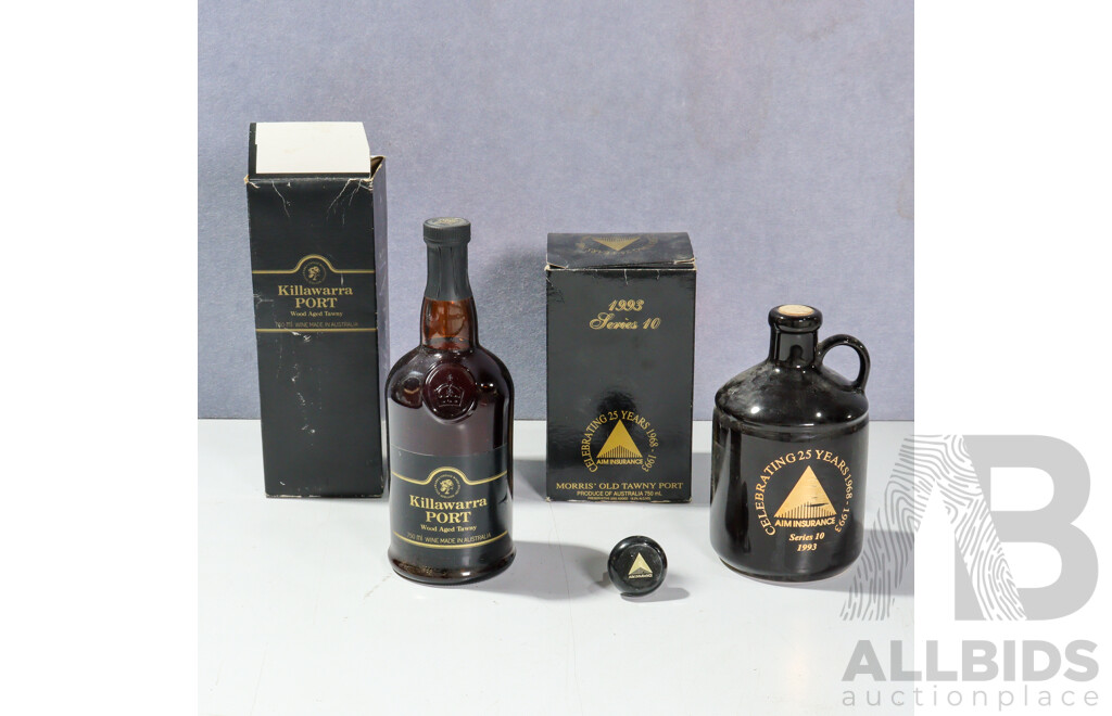 AIM Insurance 750ml Series 10 1993 Commemorative Port in Original Box ALong with Another Bottle Port