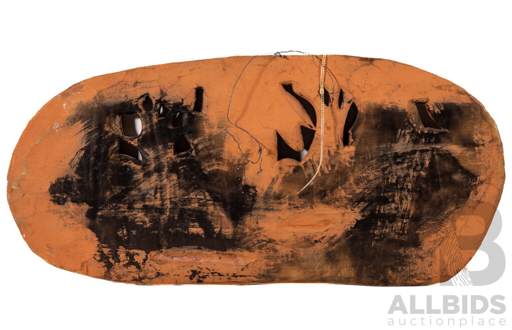 Artist Unknown, (20th Century, PNG), Village Story Board, Hand Carved Wooden Relief with Hand Painted Details, 32 x 68 cm (frame)