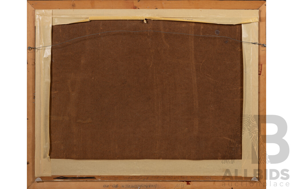 Noel K. Miller, (20th Century, Australian), Near Echuca (1995), Wonderful Original Oil on Masonite Board, 56 x 71 cm (frame)