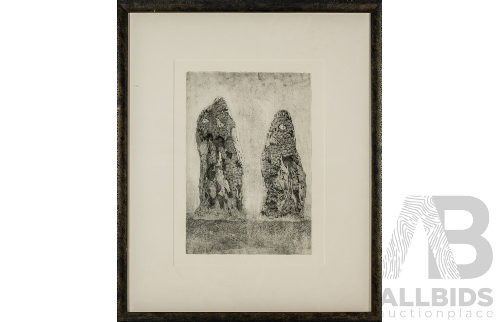 Artist Unknown (20th Century), Twin Peaks, Original Etching, 80 x 66 cm (frame)