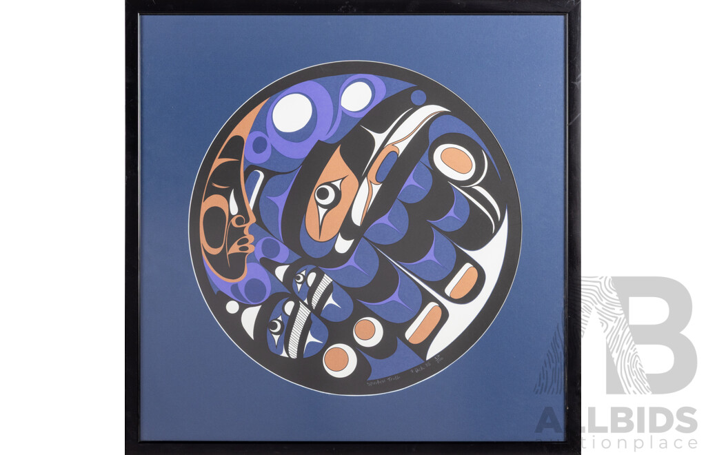 Francis Dick (20th Century, Indigenous-Canadian, 1959-), Spiritual Truth (1998), Signed Limited Edition Screenprint, 61 x 61 cm (frame)