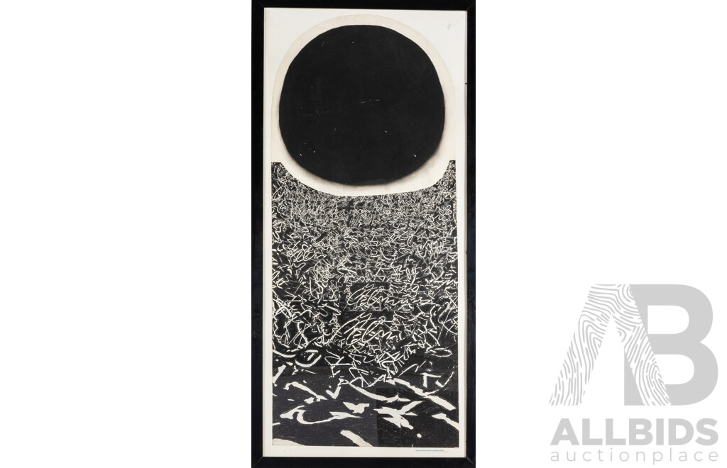 Paloma Ramos (20th Century, Australian), Above and Below (1993), Original Mixed Media on Paper, 150 X 72 Cm (frame)