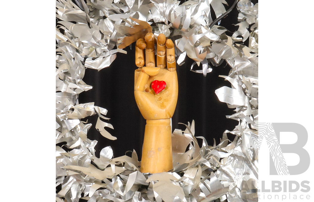 Trevor Dunbar, (20th Century, Australian), A Postmodern Mudra (2010), Mixed Media, Metal Shim & Found Objects, 30 x 100 cm (approx Dimensions)