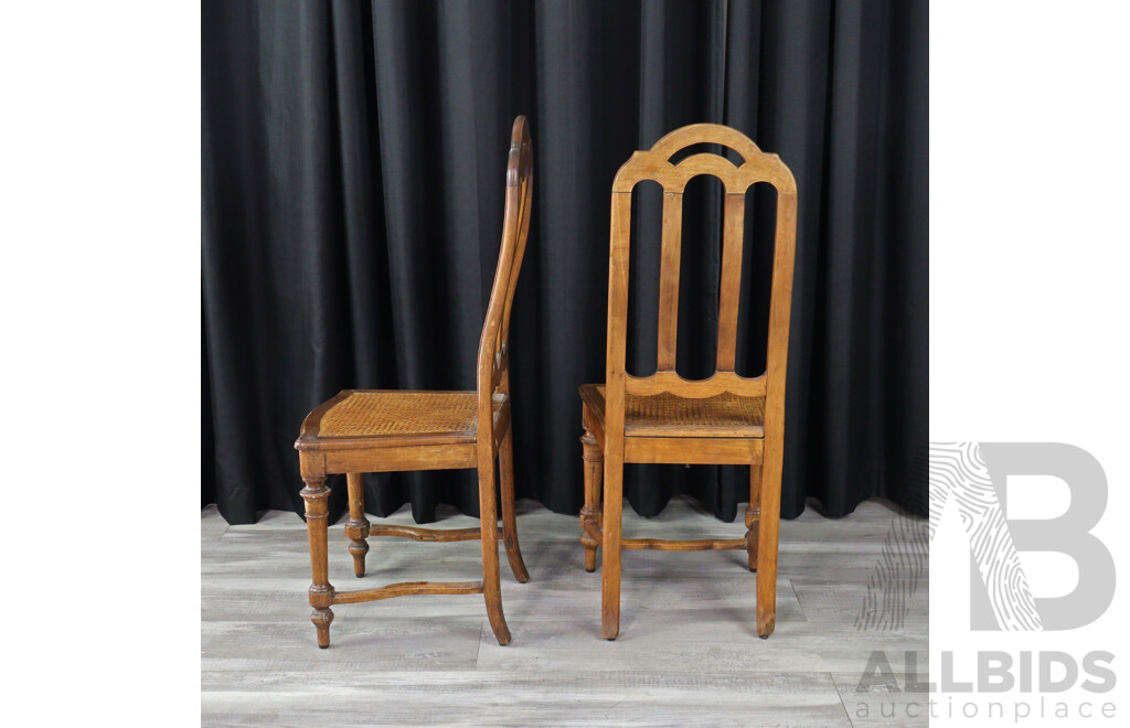 Set of Six Elm Splat Back Dining Chairs