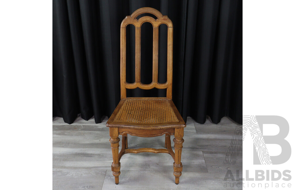Set of Six Elm Splat Back Dining Chairs