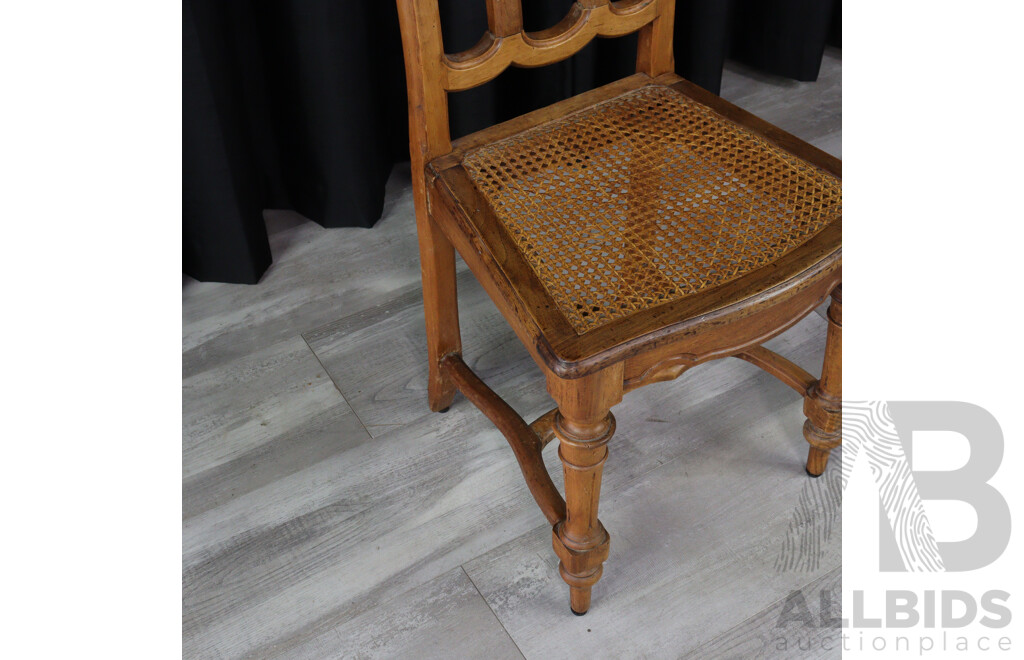 Set of Six Elm Splat Back Dining Chairs