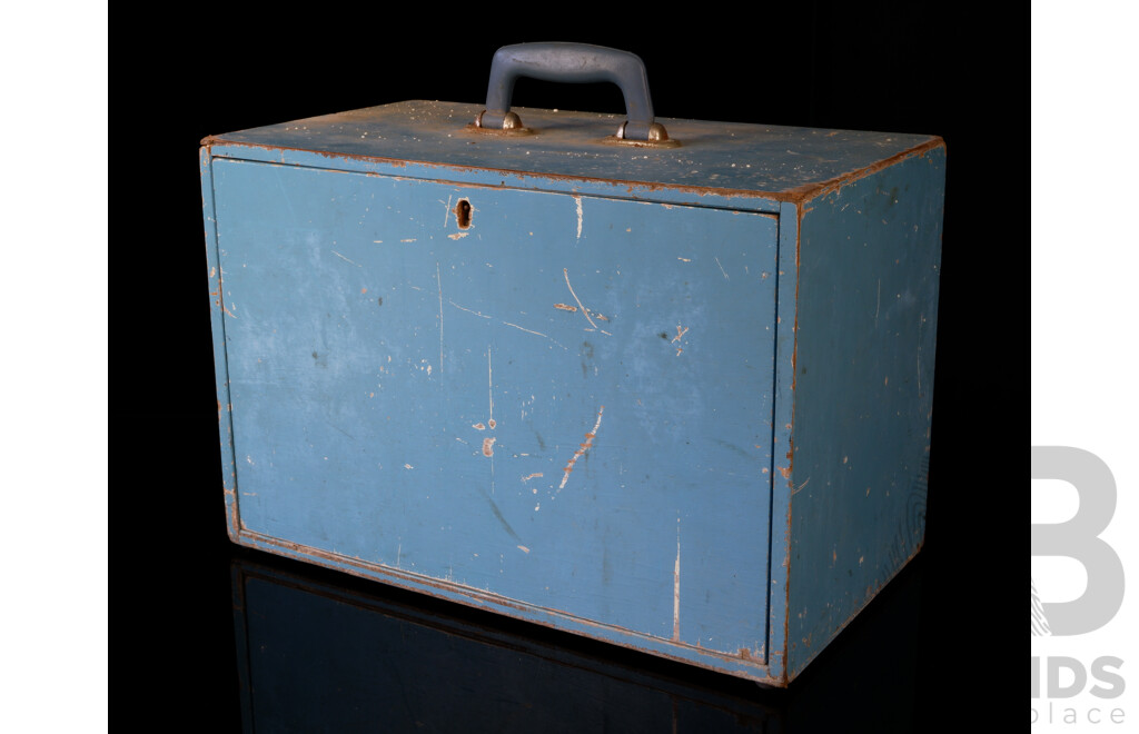 Vintage Orthodontics Timber Instrument Box with Tools and Accessories