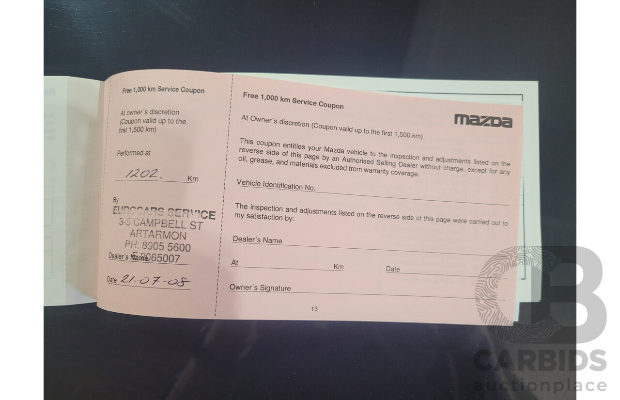 1/2008 Mazda MX-5 NC MY06 Upgrade 2d Hardtop Convertible Brilliant Black 2.0L