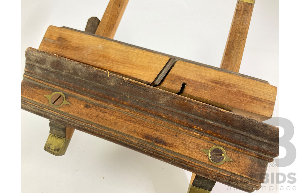 Antique Mathieson & Sons Number Six Timber Combination Hand Plane with Brass Fittings