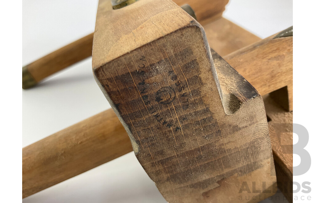 Antique Mathieson & Sons Number Six Timber Combination Hand Plane with Brass Fittings