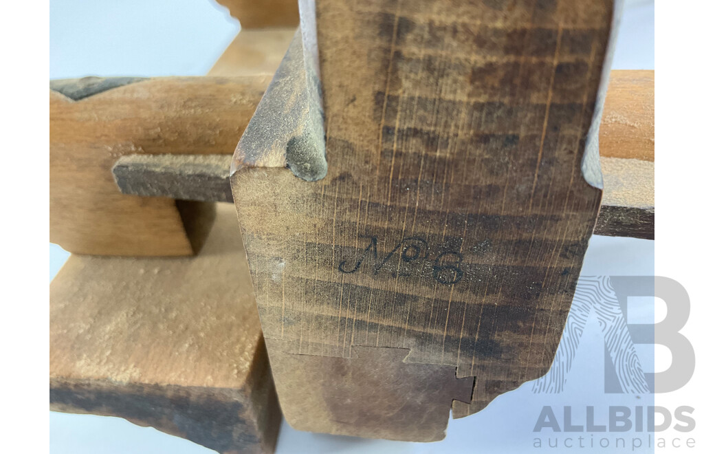 Antique Mathieson & Sons Number Six Timber Combination Hand Plane with Brass Fittings