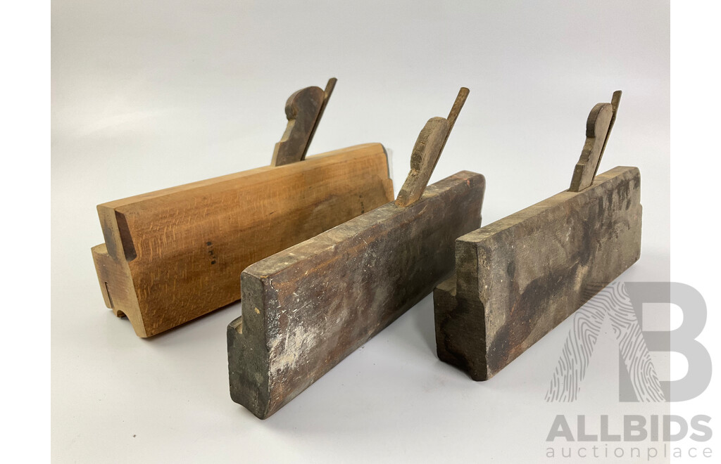 Three Antique Timber Profile Planes Including B.H.P