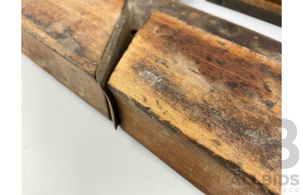 Three Antique Timber Profile Planes Including B.H.P