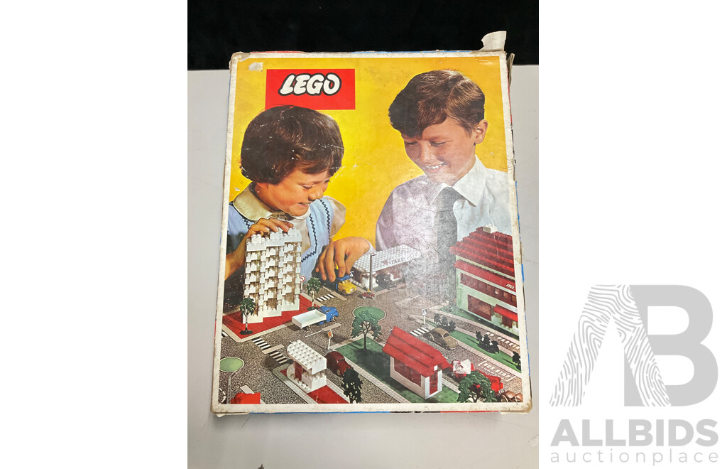 Vintage 1962 Lego Box Set 810, Town Plan Set with Base Plate, Eight Rare Lego Vehicles