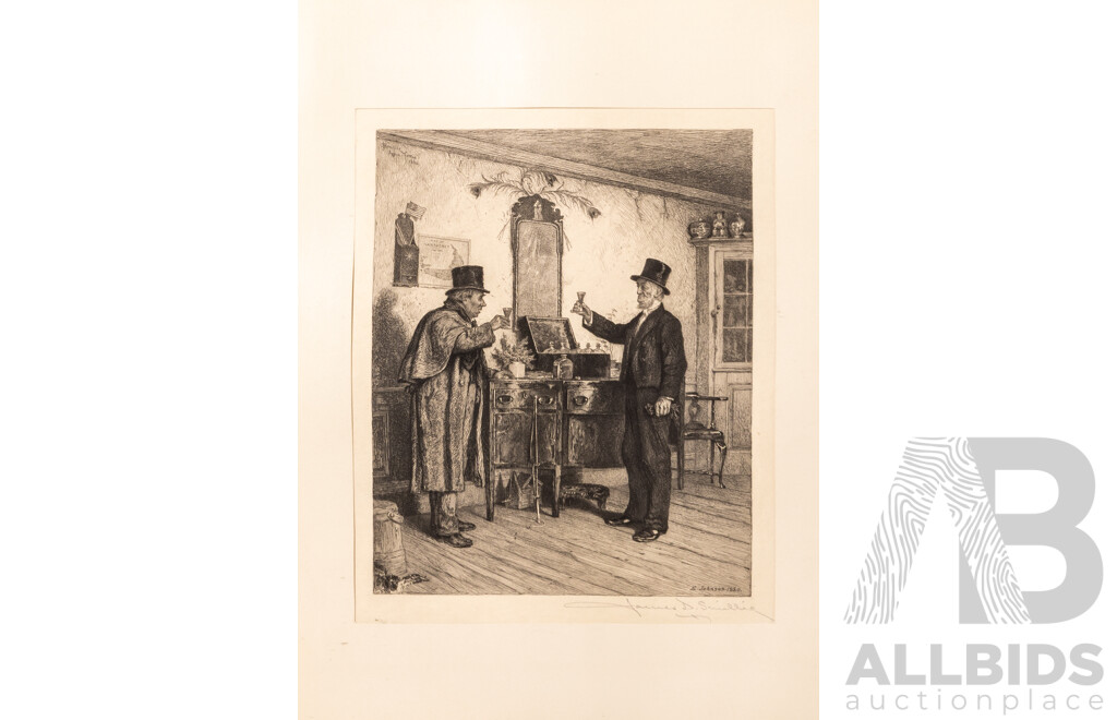 American Art, Illustrated Volume with 25 Plates, Executed by Best American Etchers & Wood Engravers From Public & Private Collections, Signed & Limited Edition Antique Copy From 1886