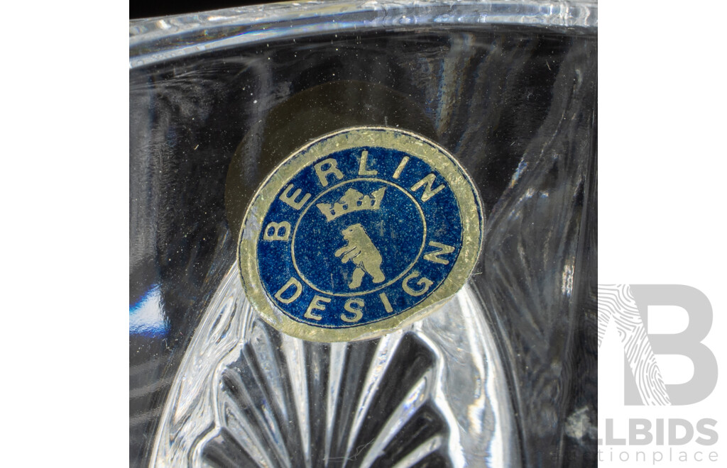 Rare Limited Edition Berlin Design Old Masters of Music Crystal Goblet Rocks Glasses