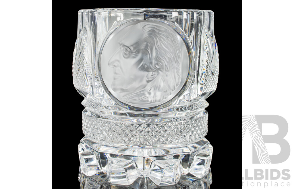 Rare Limited Edition Berlin Design Old Masters of Music Crystal Goblet Rocks Glasses