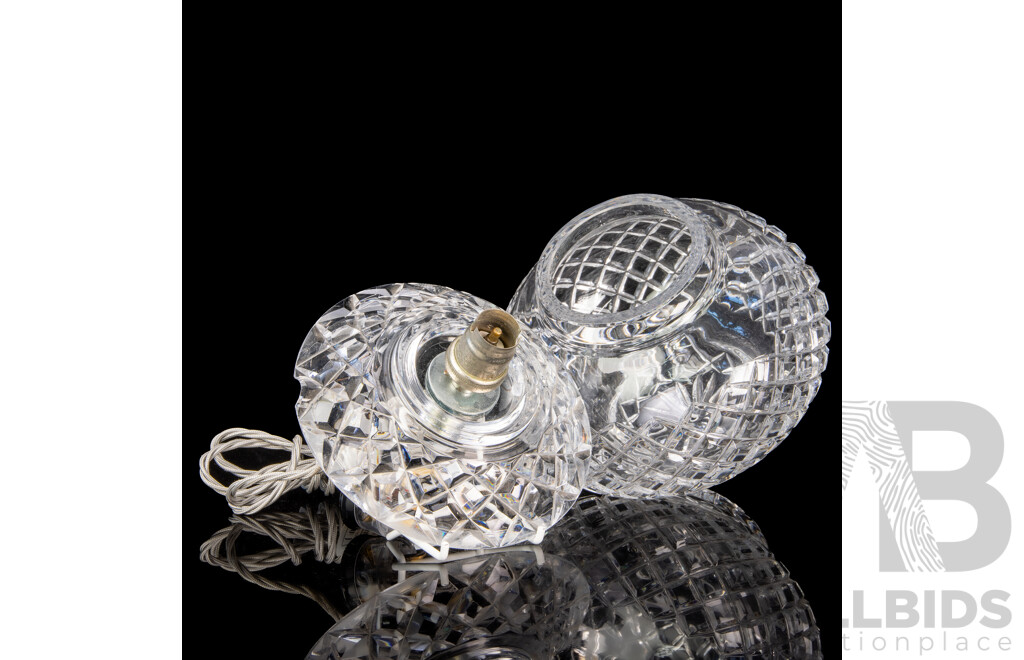 Vintage Cut Crystal Table Lamp