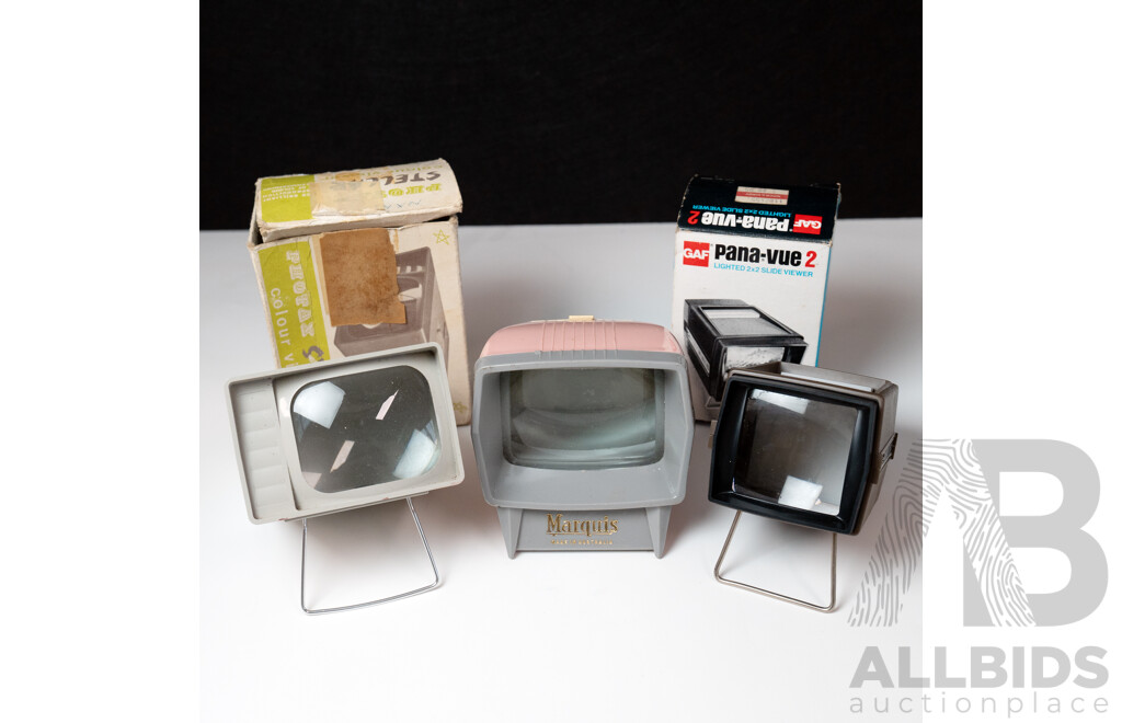 Three Vintage Slide Viewers