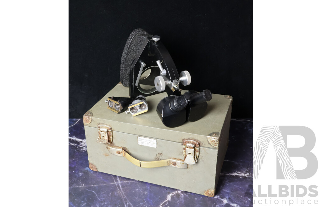 Vintage Cased German Scientific Microscope by Beck Kassel