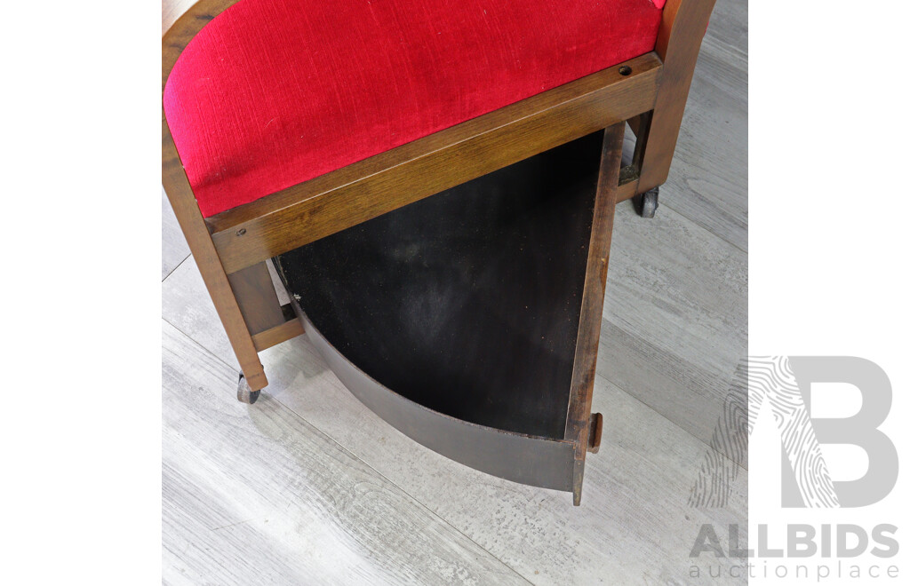 Art Deco Armchair with Exposed Hoop Arms
