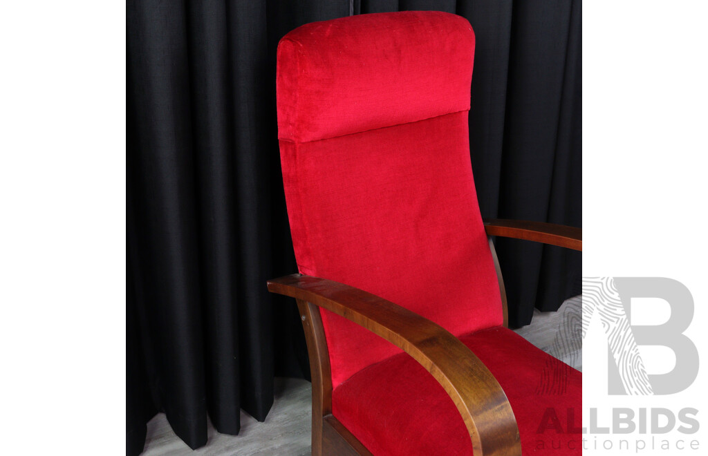 Art Deco Armchair with Exposed Hoop Arms