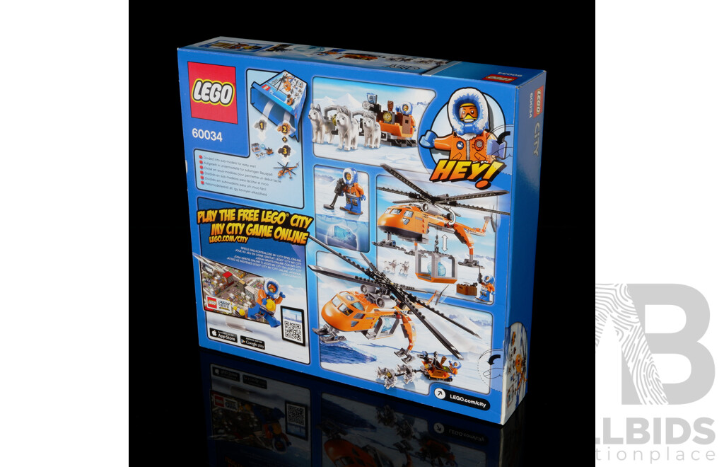 Retired Lego Set, City, Arctic Helicopter, 60034, Sealed New in Box