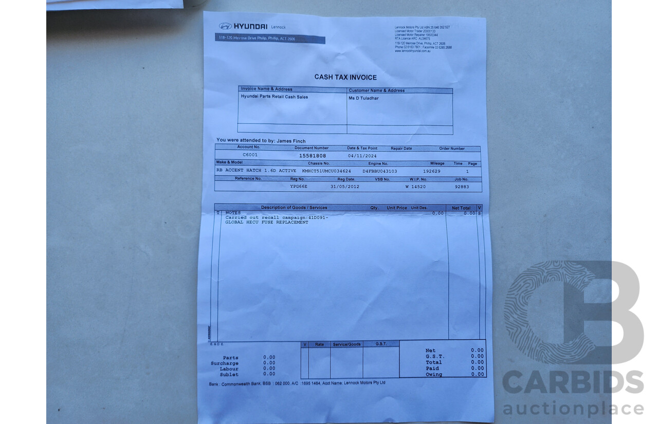 6/2012 Hyundai Accent Active CRDi RB 5d Hatchback Blue 1.6L