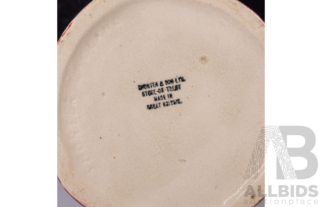 Large English Made Shorter & Sons Ceramic Character Jug