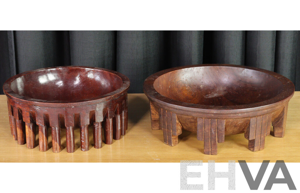Pair of Samoan Cava Bowls