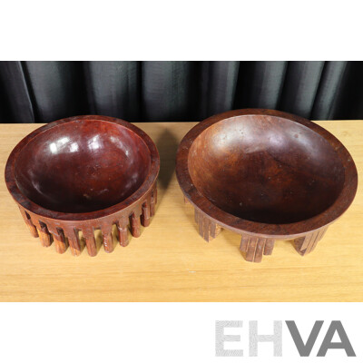 Pair of Samoan Cava Bowls