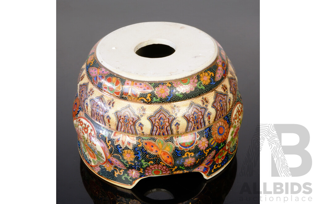 Chinese Ceramic Jardiniere with Intricate Hand Painted Decoration
