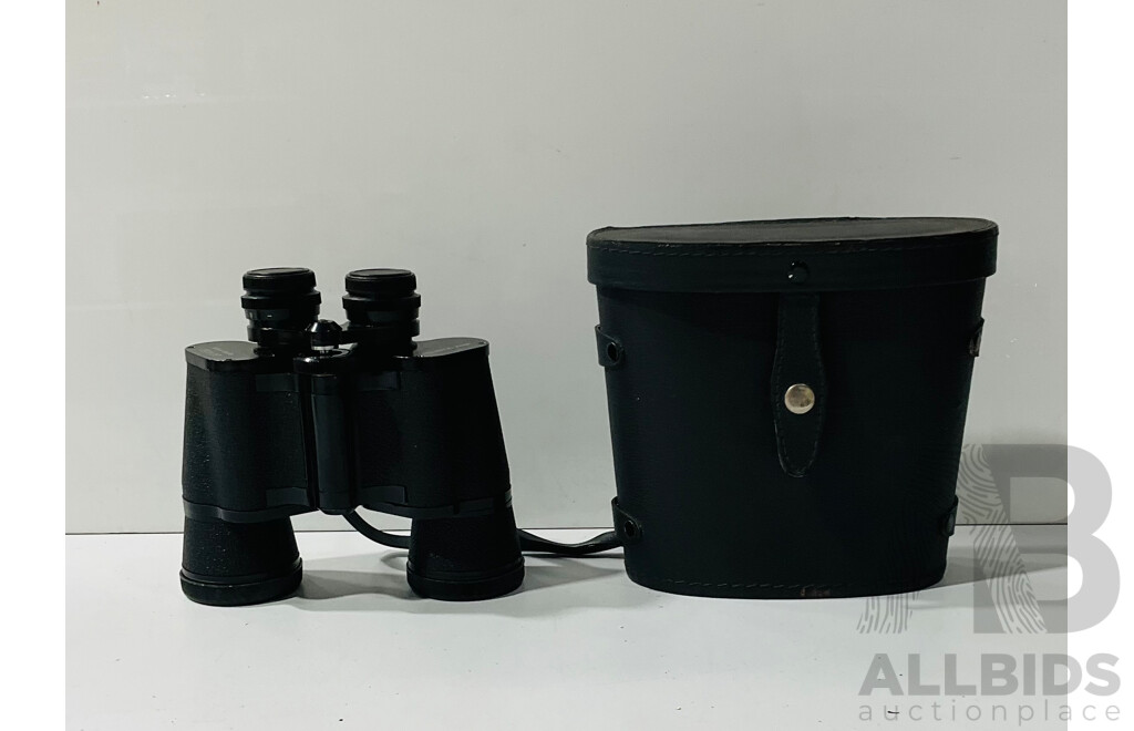 Set Mark Sheffel 20 X 50 Coated Optics with Lens Covers in Case