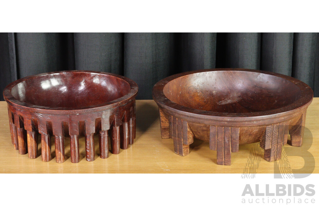 Pair of Samoan Cava Bowls
