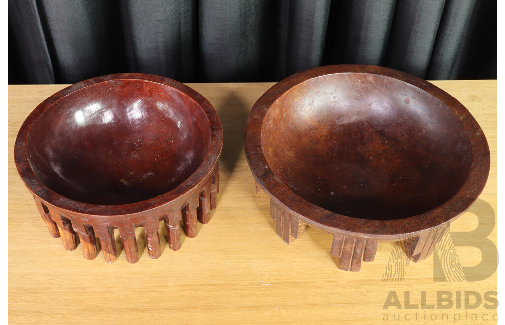 Pair of Samoan Cava Bowls