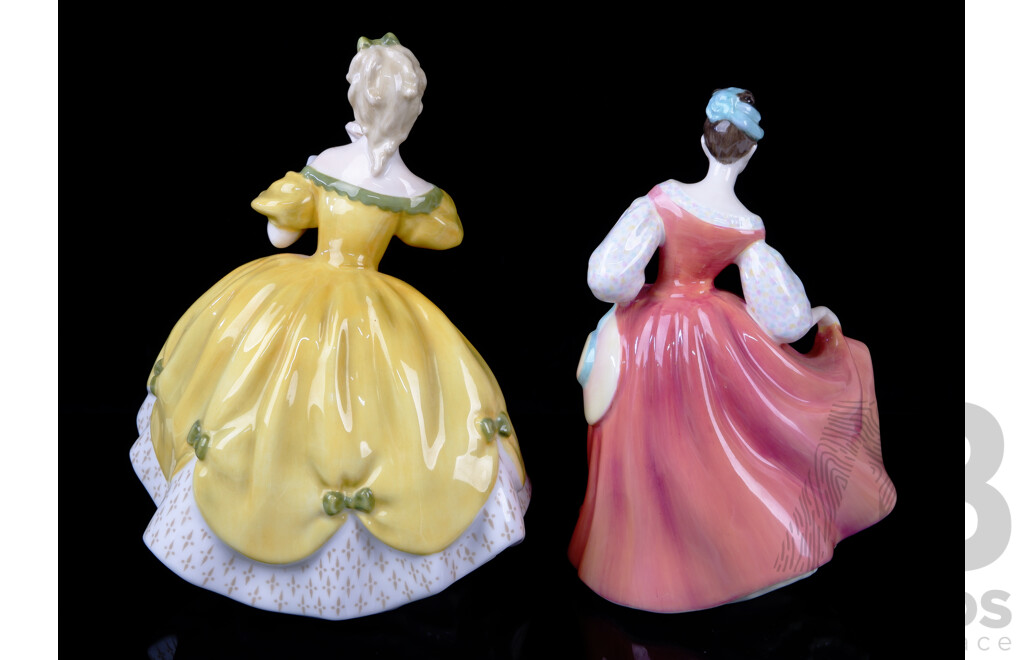 Two Royal Doulton Porcelain Lady Figures Comprising the Last Waltz HN 2315 & Fair Lady Coral Pink HN 2835