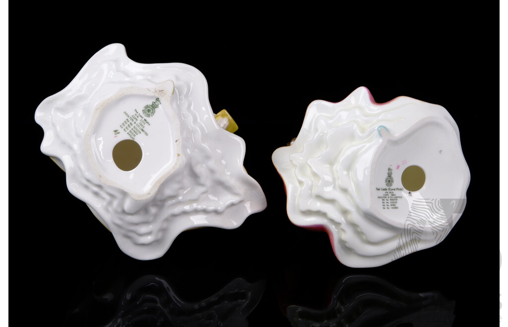 Two Royal Doulton Porcelain Lady Figures Comprising the Last Waltz HN 2315 & Fair Lady Coral Pink HN 2835