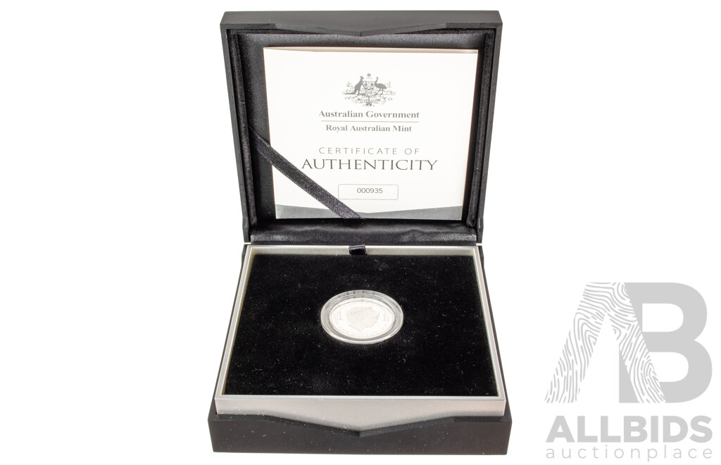 Australian RAM 2019 Silver Proof One Dollar Coin, 6th Portrait QE2, a New Efigy Era .999