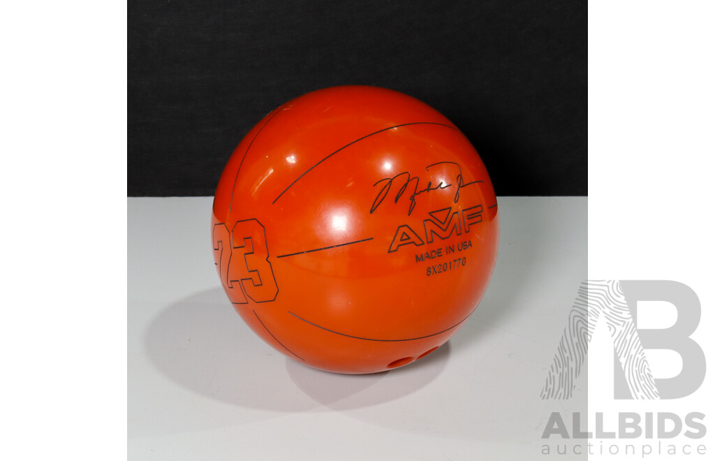 Vintage AMF Basketball Themed Bowling Ball