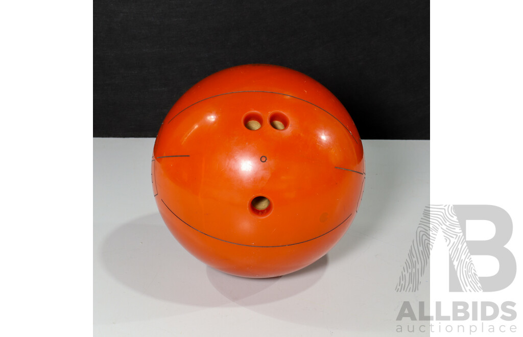 Vintage AMF Basketball Themed Bowling Ball