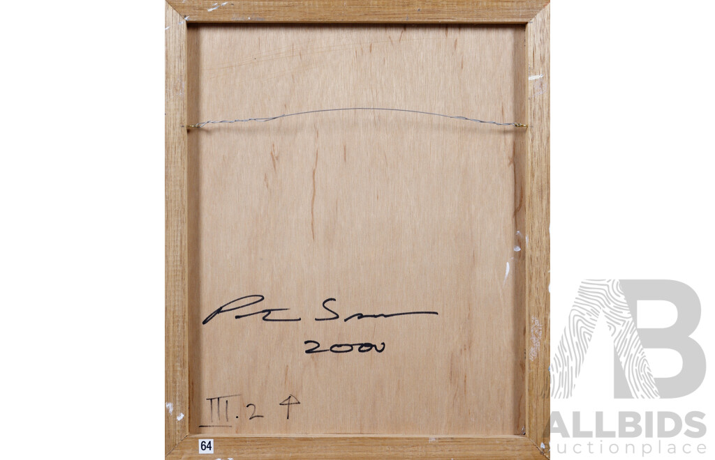 Pete Smith, (20th Century, Australian, 1960-2015), III 1 and III 2, (2000), Mixed Media Paper, Paint and Watercolour on Wood, 36 X 30 Cm (2)