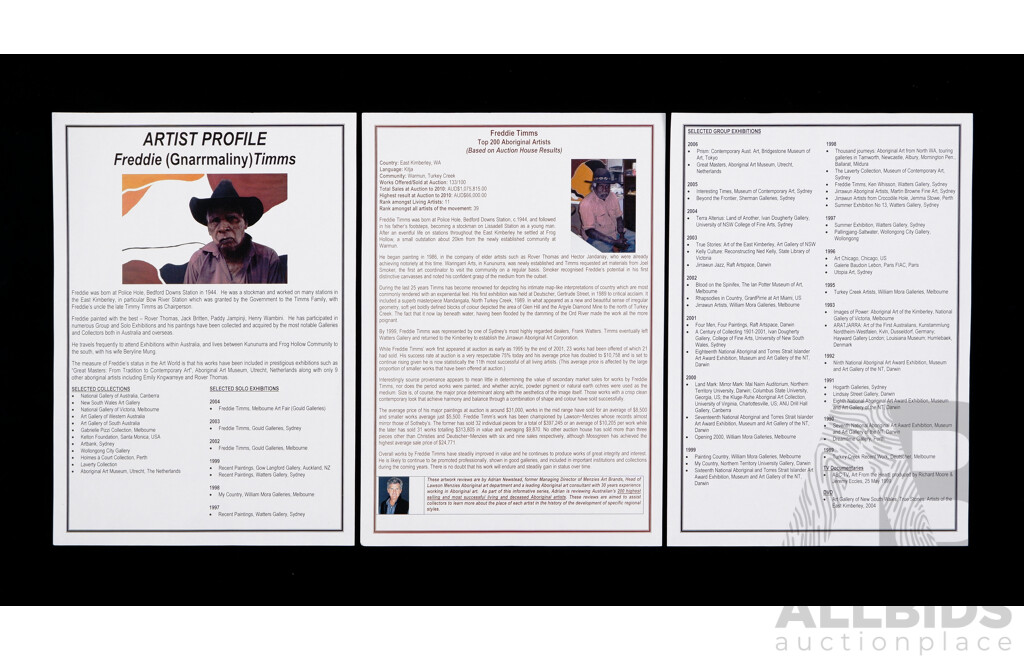 Freddie Timms, (20th Century, Indigenous-Australian, 1944-), Bow Junction, (2011), Ochre on Canvas, 75 x 90 cm